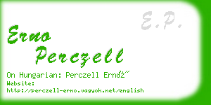 erno perczell business card